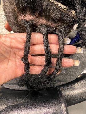 Straight hair crochet maintenance at roots