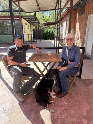 First four legged customer enjoying the outdoors