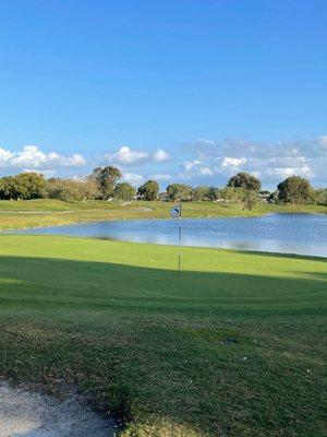 Par 3 7th looking back at tee box