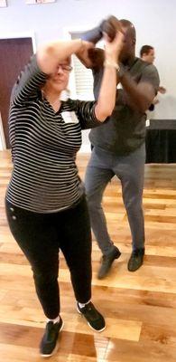 Practicing the moves at Dance Marcelo June 2022 Bachata Bootcamp