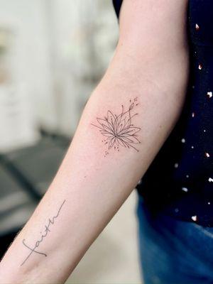 Lotus fineline tattoo