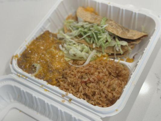 2. Beef Taco, Tostada & Rolled Tacos (2) Special