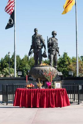 Salute the flag first Sunday of the month at 12pm Vietnam war Memorial park Westminster California US