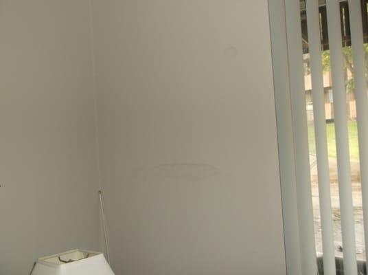 water coming through the walls..