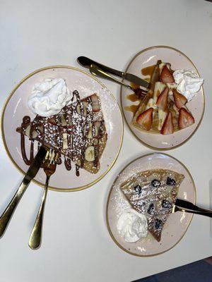 Cheesecake (Top Left), Blackberry (Top Right), Sweet Dream (Bottom