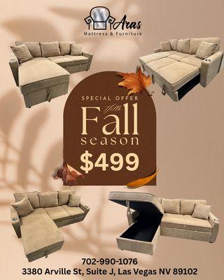 HOT DEAL! 
Sofa, bed, storage & USB
ALL IN ONE! 
Only available until sold out!!