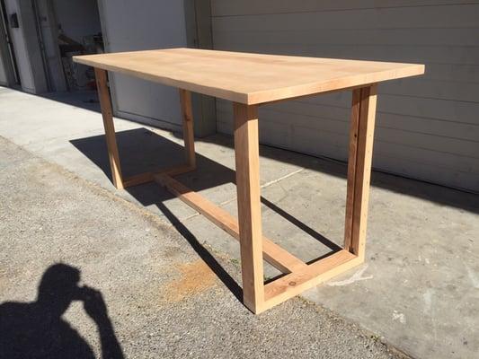 Bar height table in Douglas fir