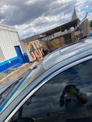 Boarded up and chained