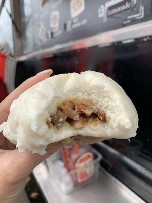 Chicken and mushroom char siu bun