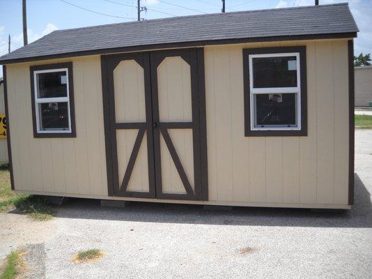 16' x 10' gable deluxe with optional windows