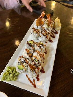Eel and Avocado Roll Shrimp Tempura Roll