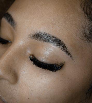 Brow lamination and shaping