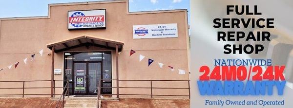 Full service automotive repair shop with nationwide warranty