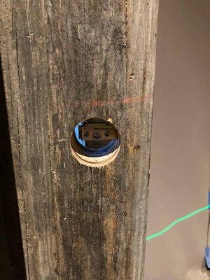Making new hole to instal deadbolt lock