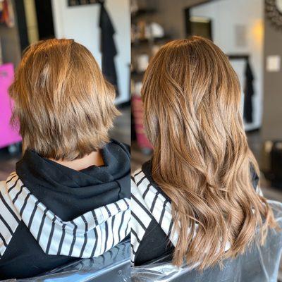 Before/ After handtied weft hair extensions: @shaleecandice