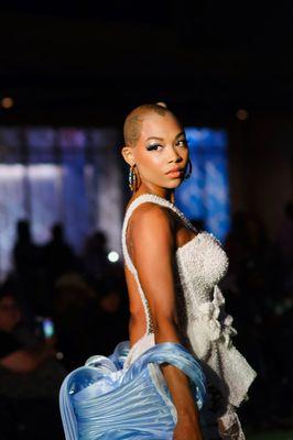 At Austin Fashion Show - showcasing my latest bridal designs