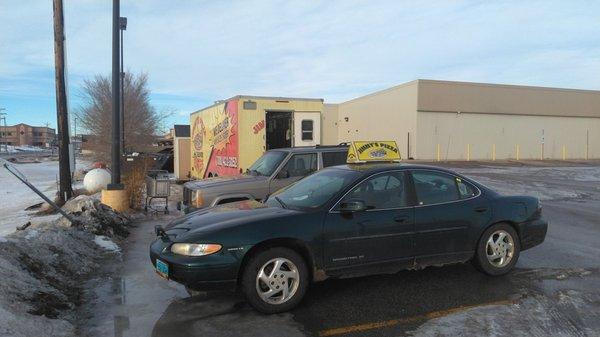 Employee vehicles, and store.