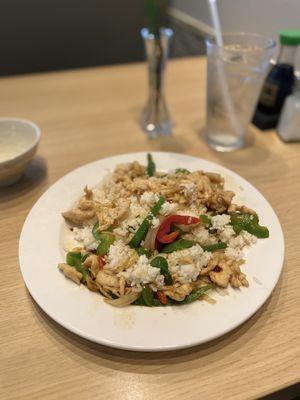 My food all mixed together