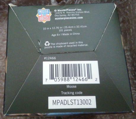 Company info for MasterPieces Puzzle Company Inc