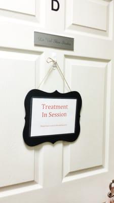 Val will have a sign out if she's currently with another client. Patience is virtue!! =)