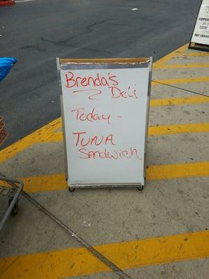 Brenda's deli sign