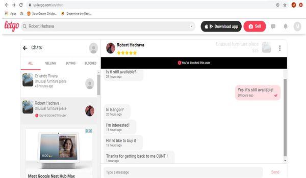 This is the responce my wife recieved from Robert Hadrava, owner of Ambiance Antiques, in reference of item she was selling.