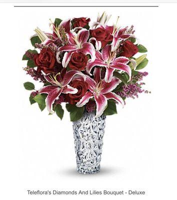 Flower arrangement posted online.