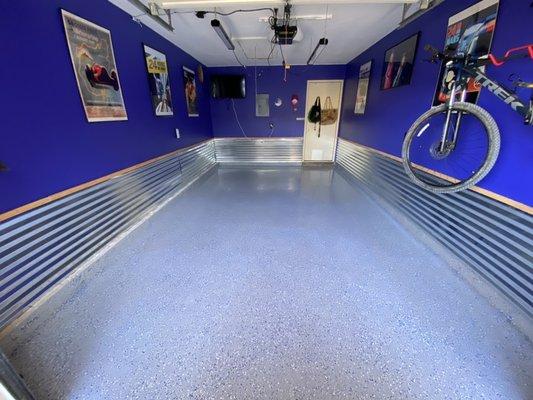 Garage floor staining