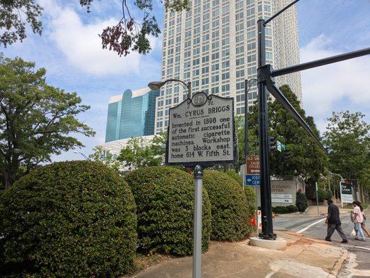 Wm. Cyrus Briggs Historical Marker, Winston-Salem
