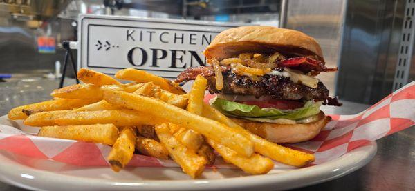 Wild West Burger and fries