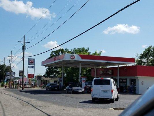 Get your kicks at this gas station