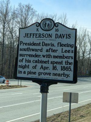 Jefferson Davis Historical Marker