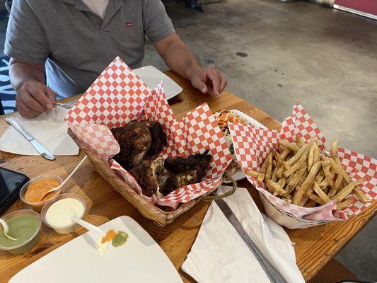 Burn chicken horrible salad