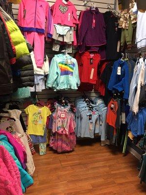 Kids clothes and jackets.