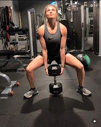 100LB DB PLIÉ SQUATS!