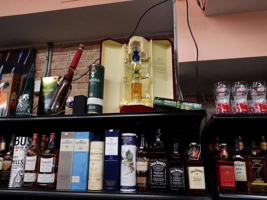 Specialty liquors, fancy collectible limited edition bottles