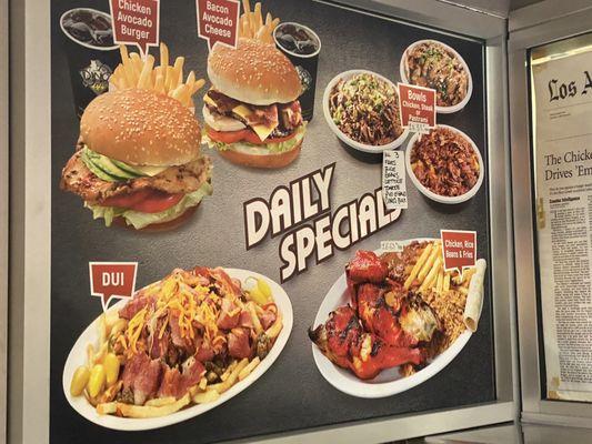 All about chicken and specials.