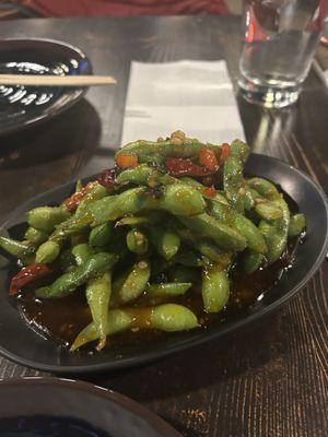 Sweet and Spicy Edamame