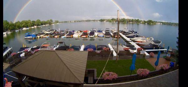 Rainbow at Pine Lake Marina