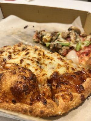 Bbq chicken and supreme.