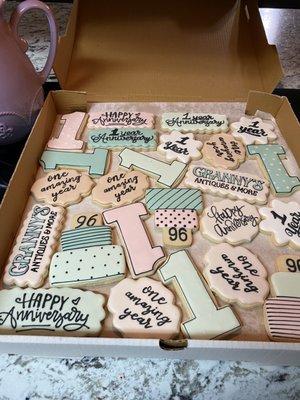 2 Dozen Cookies (Most were for a One Year Anniversary for a business opening. Loved them!