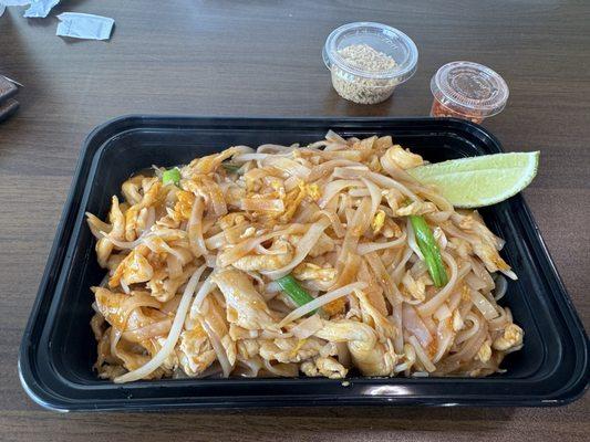 Chicken Pad Thai! Large portion and was very tasty!!!