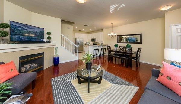 Seller wanted the most money possible. We delivered first we had to transform interior with paint including cabinets and staging.