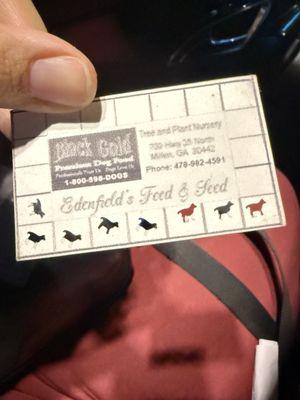 This is my punch card I've been getting punched since 2023--when it's full you get 5 whole dollars off a bag of dog food.