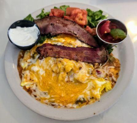 Huevos Rancheros at Bear Paw Cafe