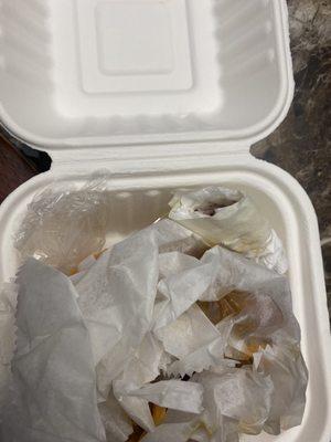 Wings with a side of a bloody finger wrap