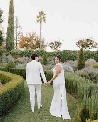 Fern wearing our Alexandra Grecco 'Forsythia' gown