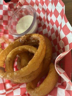 Onion rings with ranch 10/10
