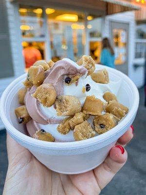 Soft serve twist with cookie dough