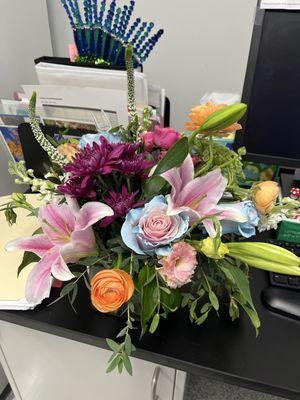 Beautiful Urban spring flower arrangement. Premium size